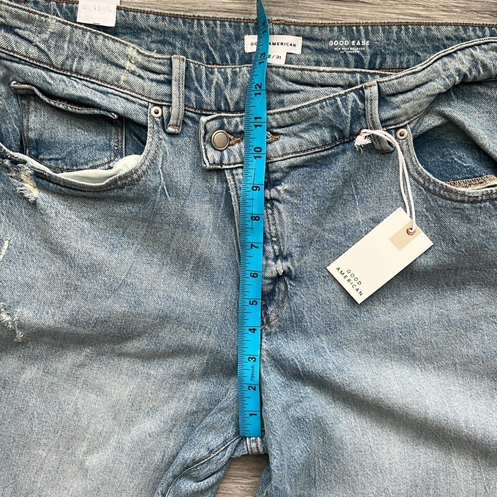Good American Classic Blue Wide-Leg Jeans - Picture 5 of 12